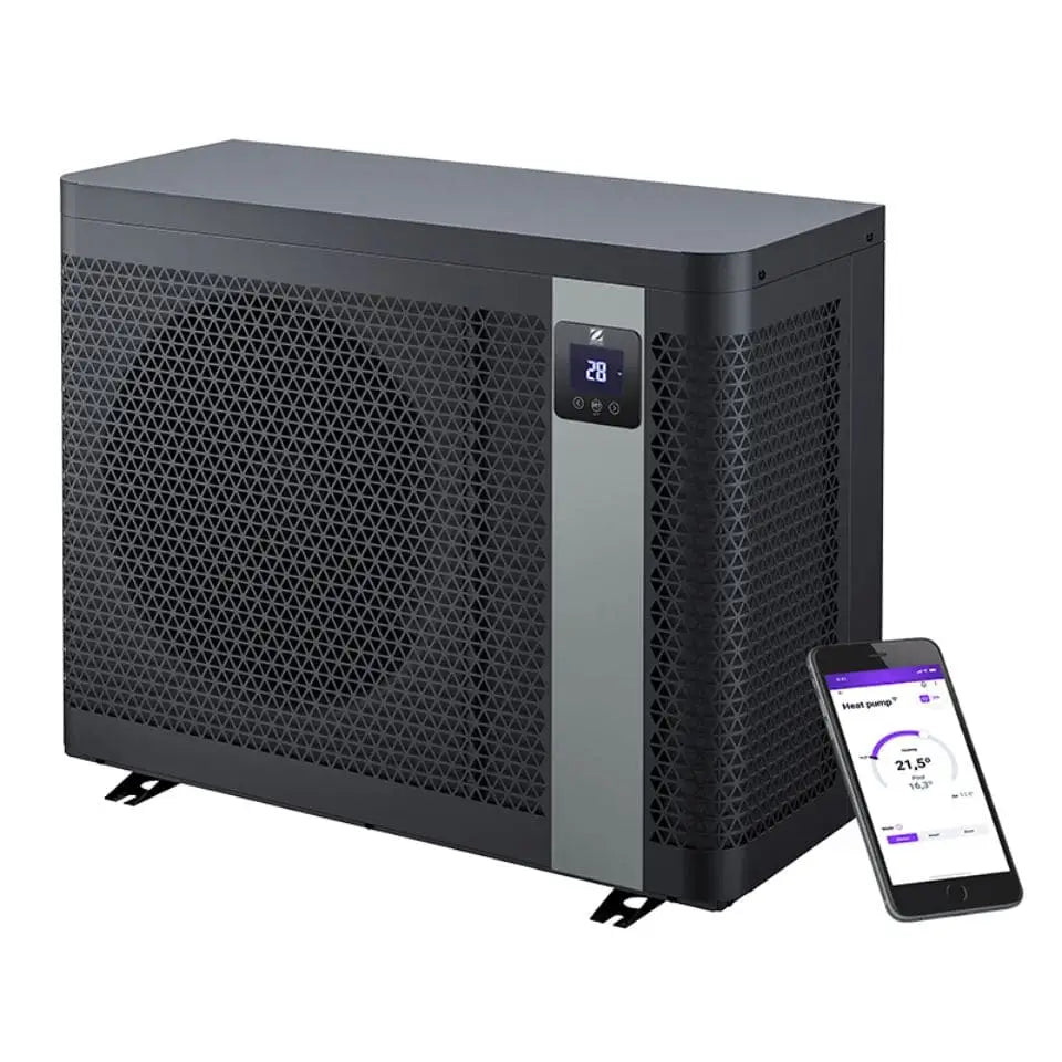 Z250iQ MD5 13kW svart poolvärmepump med display 28° och app